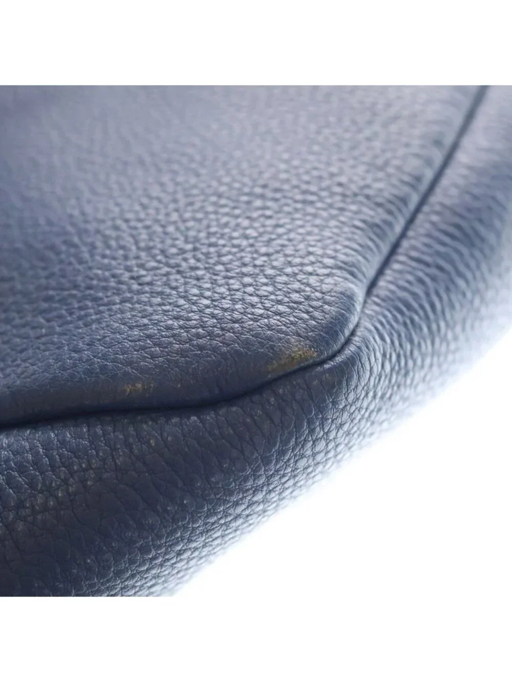 Prada Triangle Logo Tote Blue Leather - Picture 5 of 6